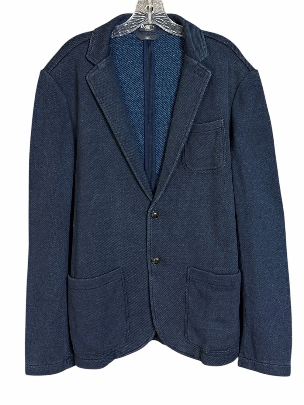 NWT Faherty Inlet Knit Blazer - Deep Navy Melange